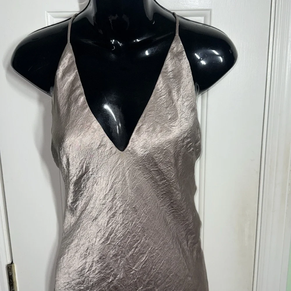 Backstage x Free People Dusty Pink Shimmery Asymmetrical Dancing Gown Size XS - Picture 3 of 12